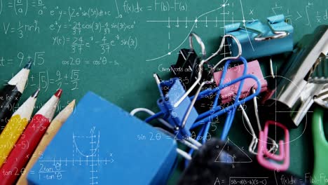 animation of mathematical data processing over school items