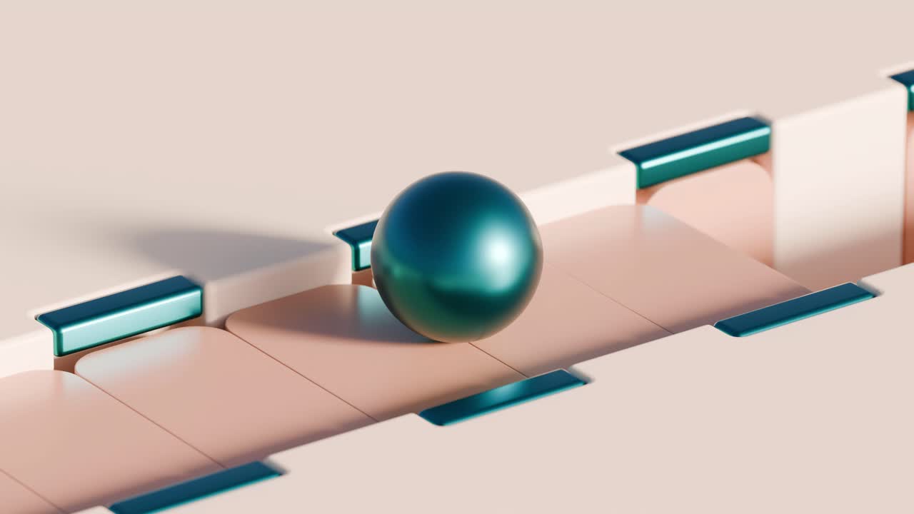 Abstract Geometric Sphere on Platform