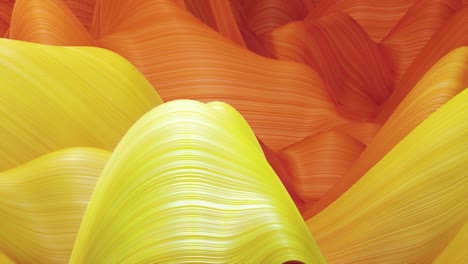 hermoso fondo abstracto de ondas en la superficie, gradientes de color, líneas extrudidas como superficie de tela a rayas con pliegues o ondas en líquido. bucle 4k. 7