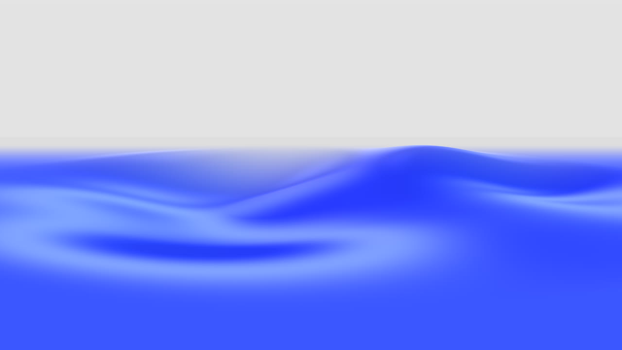 Abstract blue liquid surface waves background with smooth flowing motion