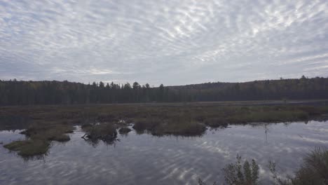 Dramatic-Clouds-Fill-The-Sky-Over-Algonquin-Provincial-Park,-Canada