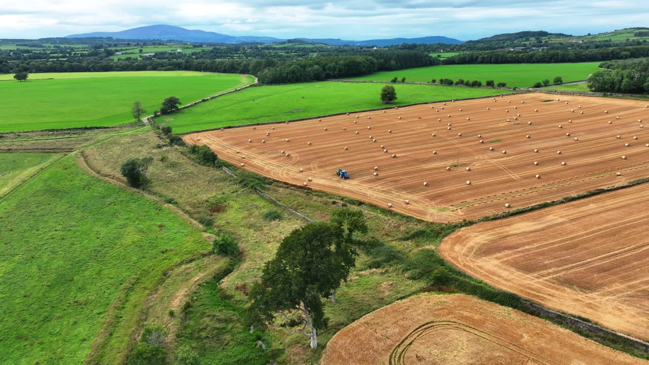 Ireland Epic Locations harvest time stunning farmland tractor working Portlaw Waterford