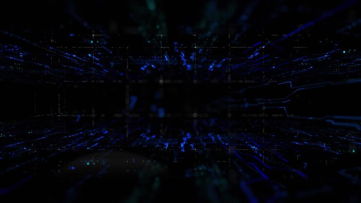Sfondo in loop 4K di rete digitale ad alta tecnologia.