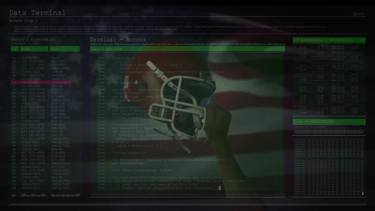 On UI loading, hand holding red helmet centering, logs scrolling, bar filling visualizing access