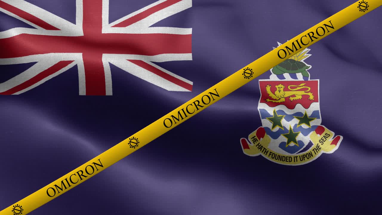 오미크론 변종과 케이먼 제도의 금지 줄무 발