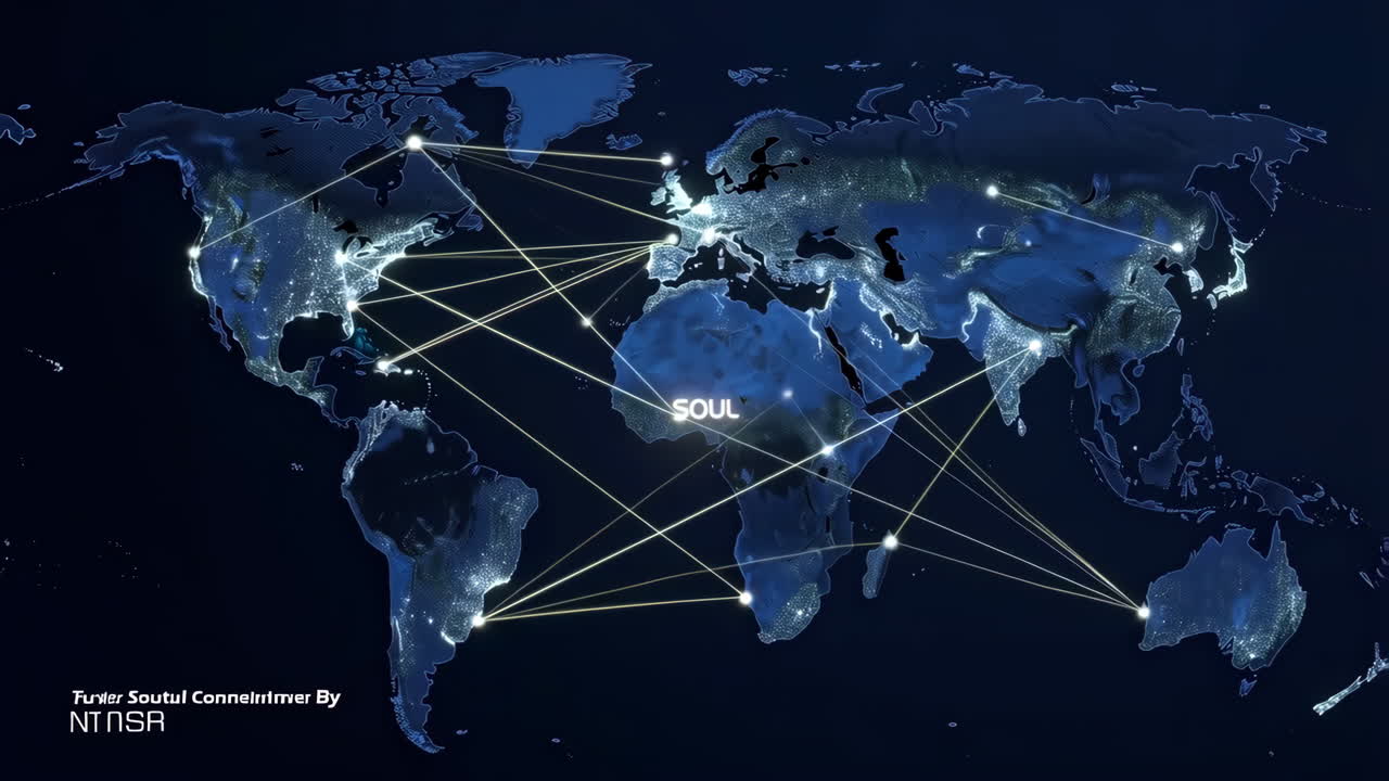 Digital World Map with Soul Connections