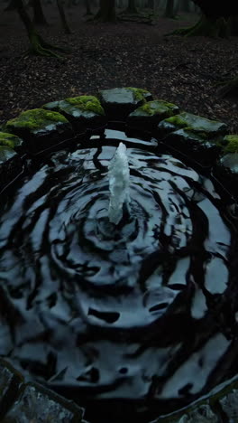mysterious forest fountain