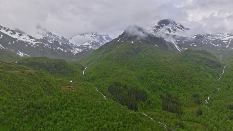 hinn ya island norway v panoramic view drone