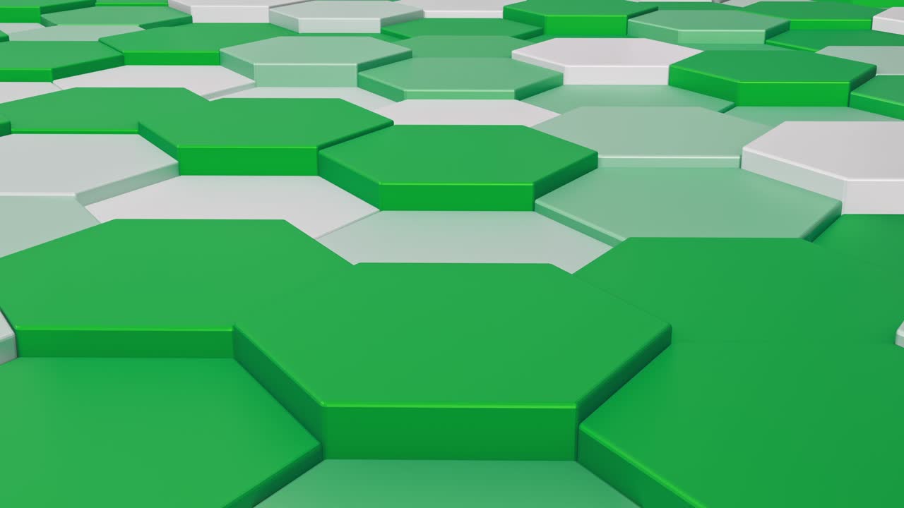 Hexagon pattern hopping, 4k background, cg animation stock loop video,