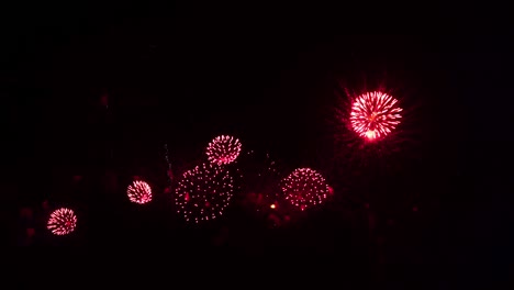 hermosa exhibición de trabajo de fuego colorido por la noche para la celebración en el festival