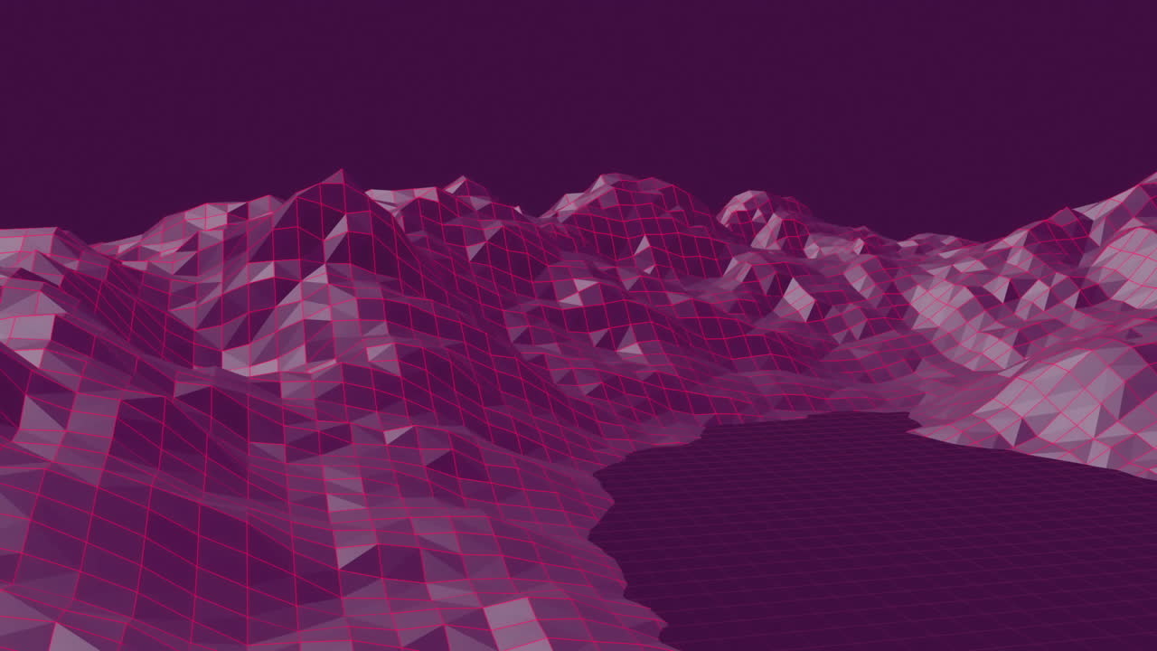 Digitally generated video of mountain