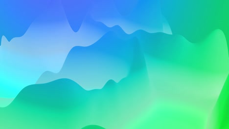 4k abstract looped fantastic background with waves. liquid blue green gradient of paint with internal glow forms hills or peaks that change smoothly in the cycle. beautiful color transitions.