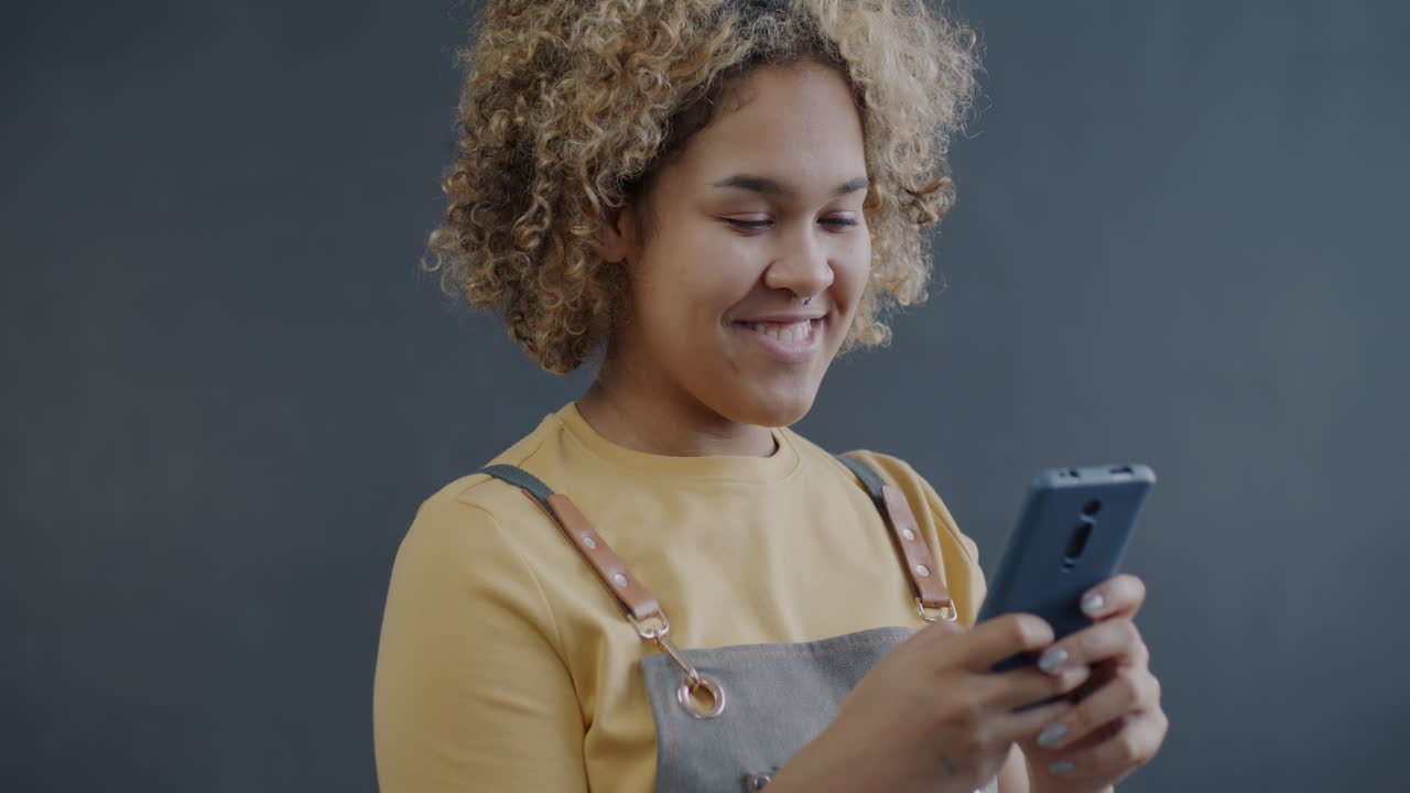 Woman Texting on Smartphone