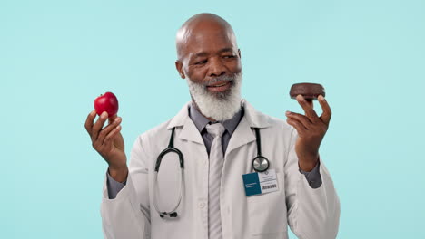 Choice,-senior-man-or-doctor-with-a-donut