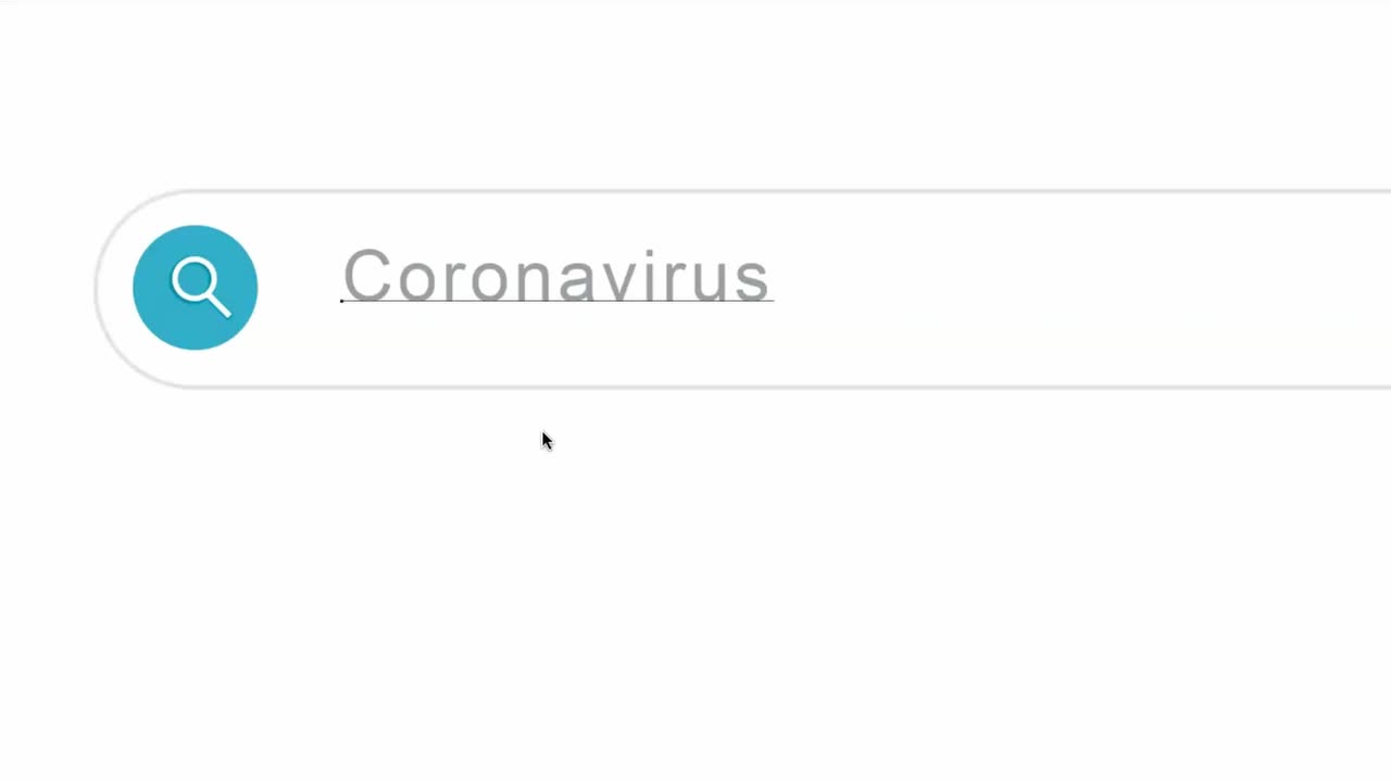 escribiendo pruebas de coronavirus en la barra de búsqueda de una computadora