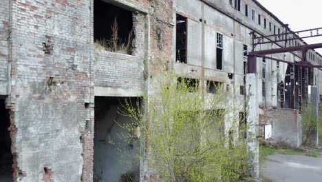 ruins of the destroyed building or premises