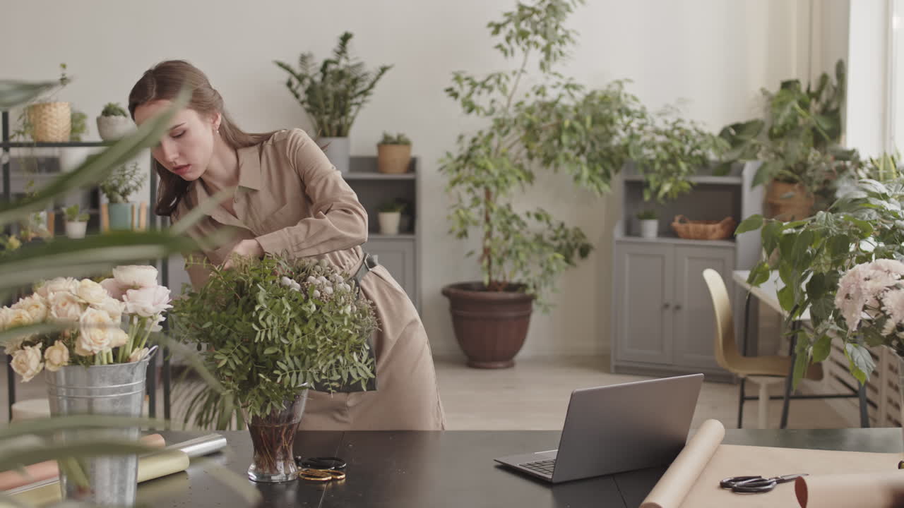 Florist Working on a Project