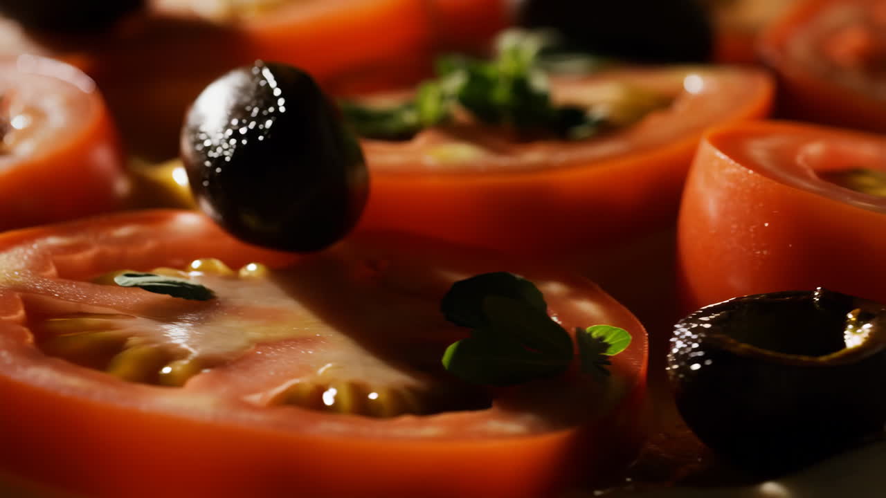 Close-up of Tomatoes and Olives