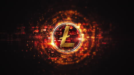 futuristic digital background highlighting advanced cryptocurrency and encryption technology, featuring blockchain networks and secure cryptographic systems : litecoin, ltc,