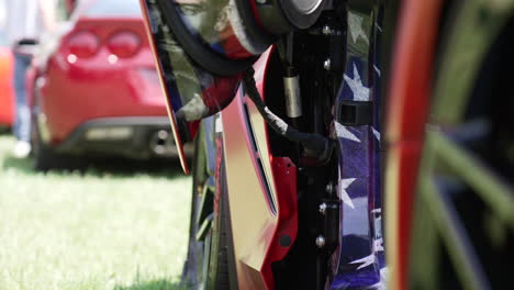 Detail-View-Of-Custom-Chevrolet-Corvette-C7-With-Scissor-Doors-In-The-Pak-During-Car-Show