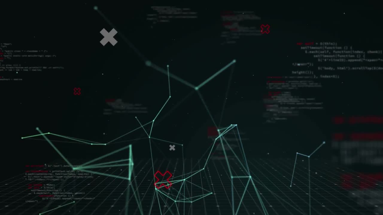 red de conexiones contra un fondo negro