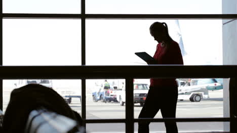 Nutzung-Des-Pads-Am-Flughafen