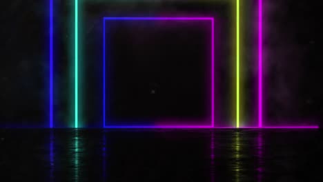 Neongeometrische-Formen-Auf-Schwarzem-Hintergrund