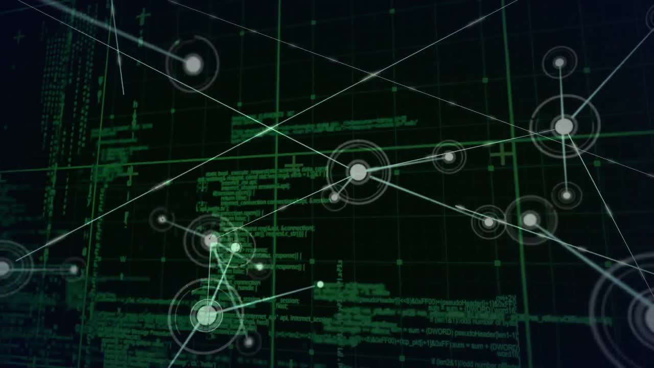 Animation of data processing over network of connections