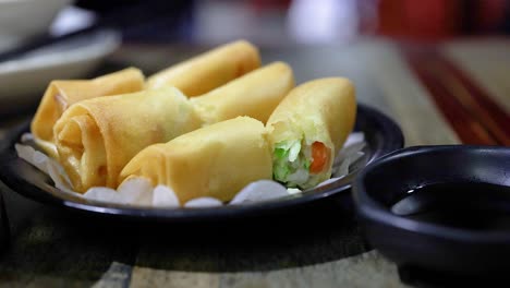 delicious fried spring rolls