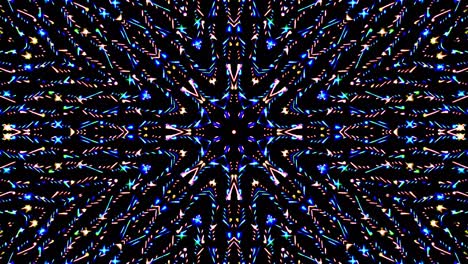 hermoso caleidoscopio abstracto que brilla, una luz radiante que regula los movimientos sutiles