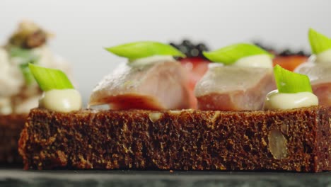 elegant smoked fish and caviar canapés