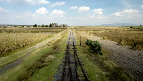 vista del campo de cruce de ferrocarril