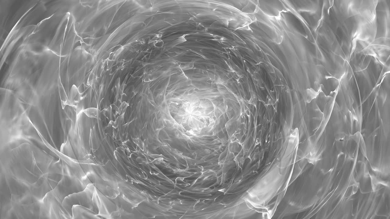 색과 어두운 에너지는 원형으로 움직입니다. 밝은 스크린 배경, 원활한 에너지 루핑, 스크린을 가로질러 혼란스러운 움직임.