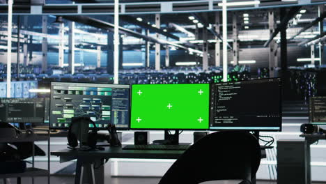 green screen computers in data center managing energy consumption