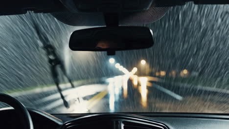driving in the rain at night