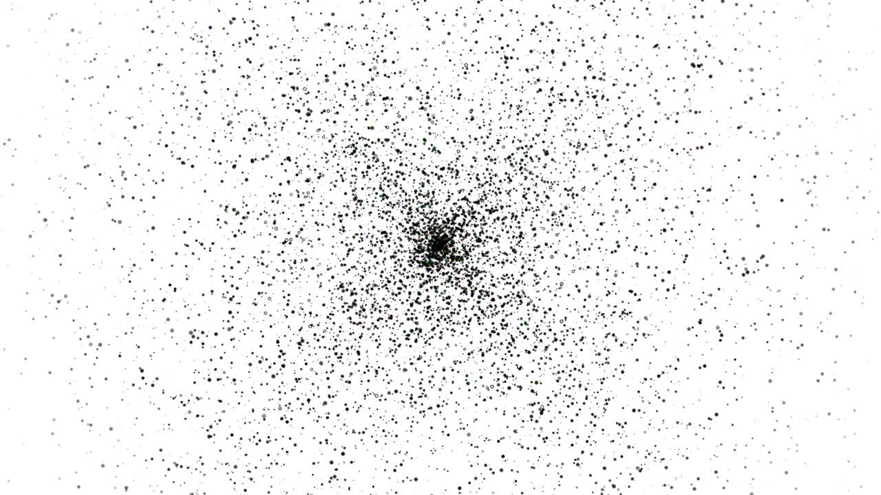 Black particles explosion.