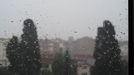 drops of rain on the window