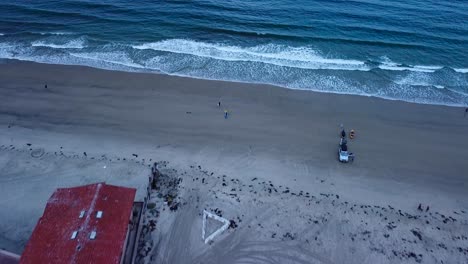 Beautiful-Aerial-4K-Video-Of-La-Jolla-Shores-Beach-In-San-Diego,-Ca