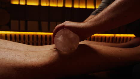 ice massage treatment