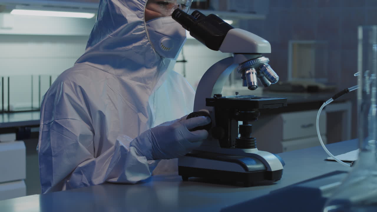 Portrait of Unrecognizable Scientist in Lab