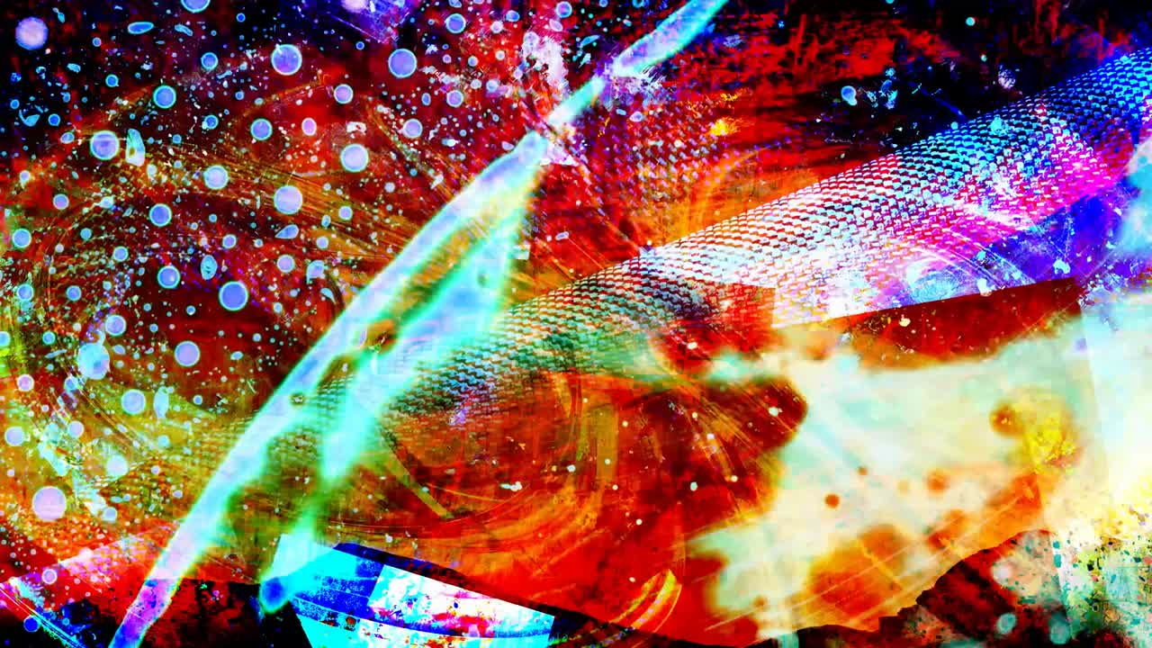 추상적인 mesh 우주선 표면과 함께 놀라운 회전 공간 초신성 - 4k 원활한 루프 모션 배경 애니메이션