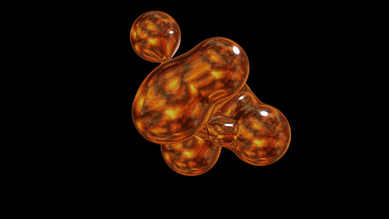 Filmato 3D di metaball a bolle d'aria