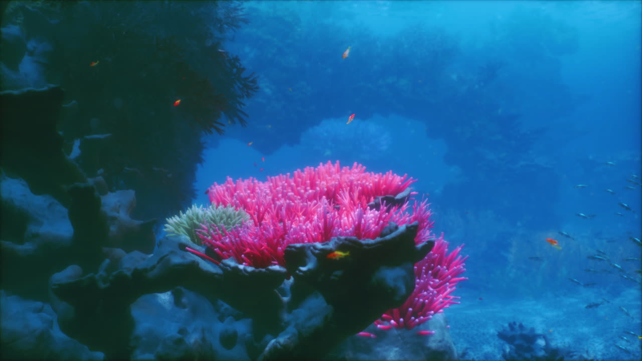 Scena delle barriere coralline sottomarine
