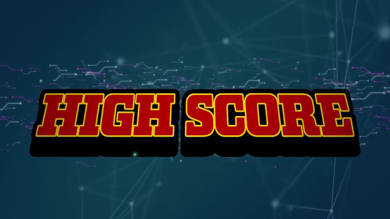 Animation of high score text over grid