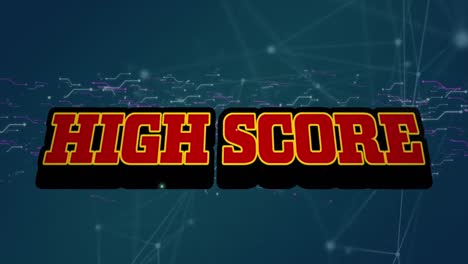 animation of high score text over grid