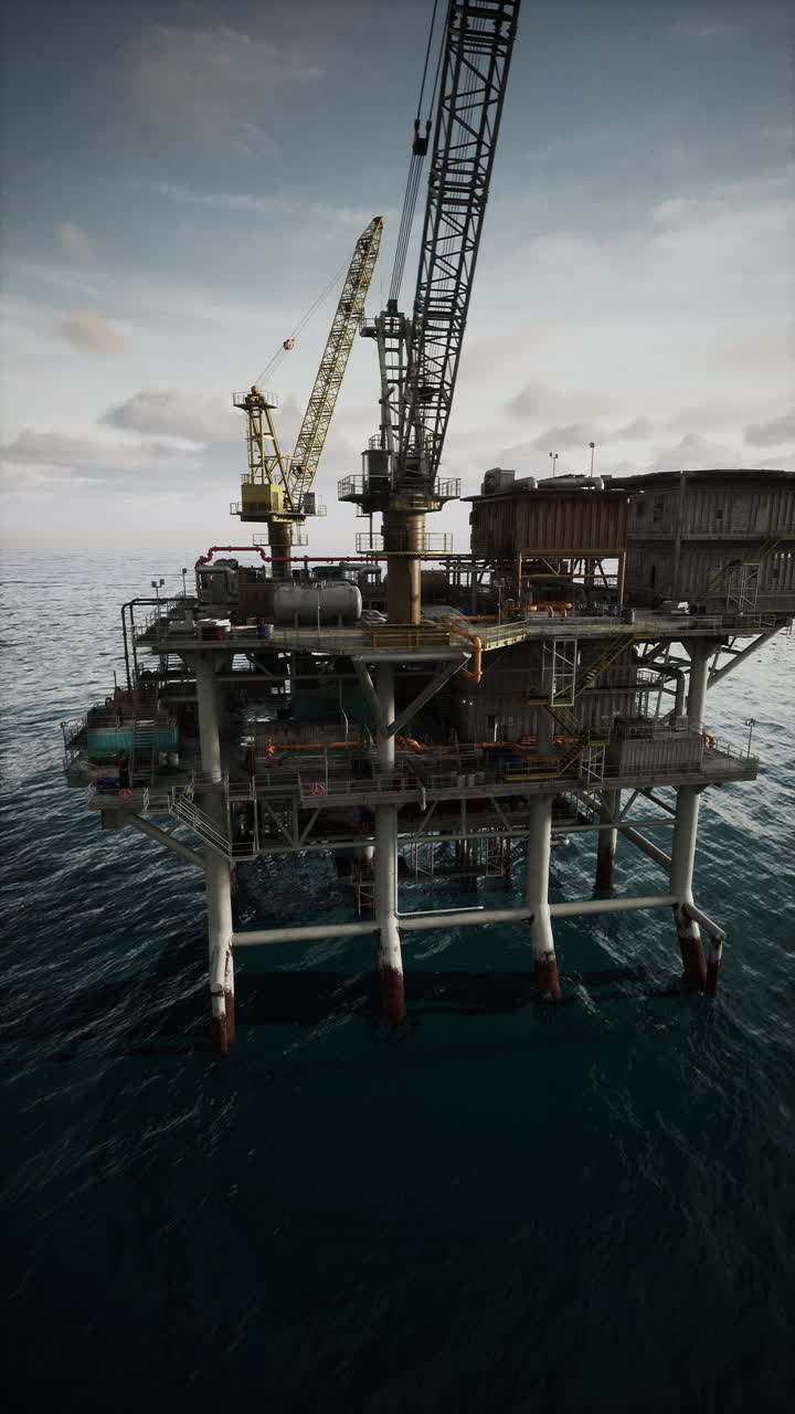 Olieboreplatform i havet