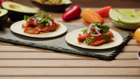 two delicious tacos with ingredients