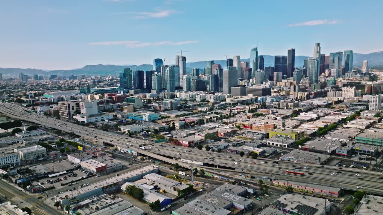 Financial District in Downtown Los Angeles, California
