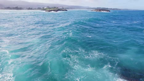 ocean view with islands and waves