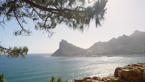 mountain ranges along the sea 4k